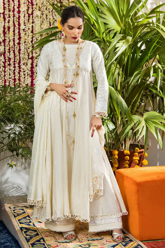 Heeposh - Ivory White Peshwaz by The Pink Tree Company