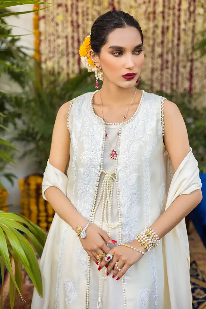 Pamposh - Ivory White Jacket by The Pink Tree Company, view 3