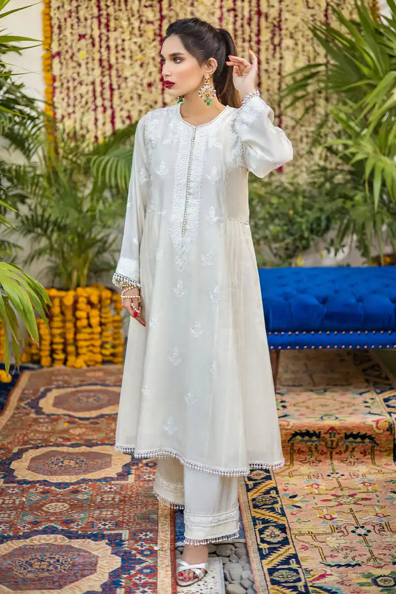 Sazaposh - Ivory White Kurta by The Pink Tree Company