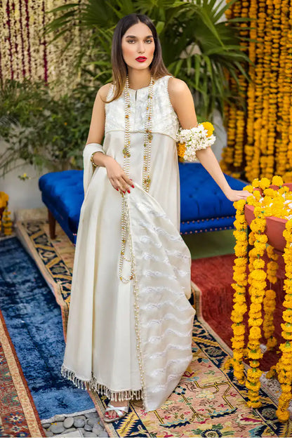 Brimposh - Ivory White Peshwaz by The Pink Tree Company