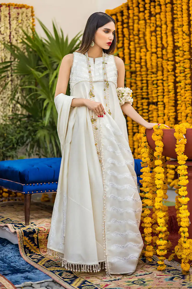 Brimposh - Ivory White Peshwaz by The Pink Tree Company, view 2