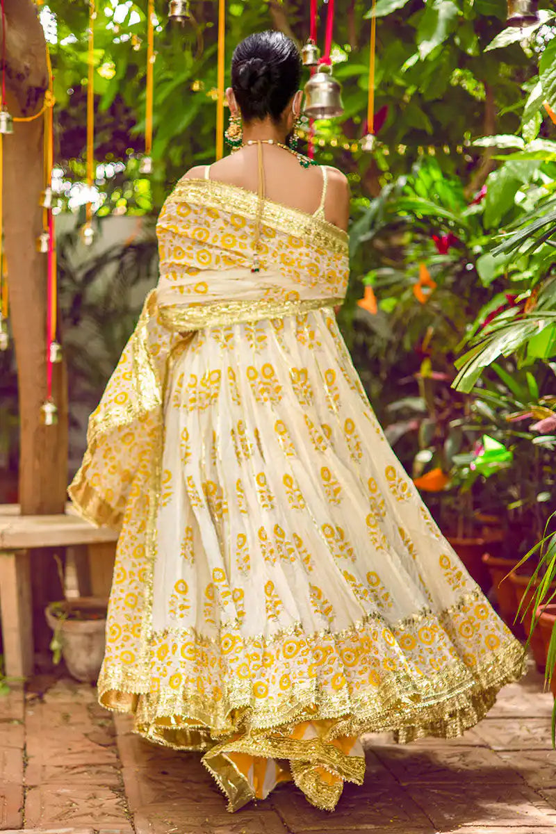 Bia - Yellow Peshwaz by The Pink Tree Company, view 2
