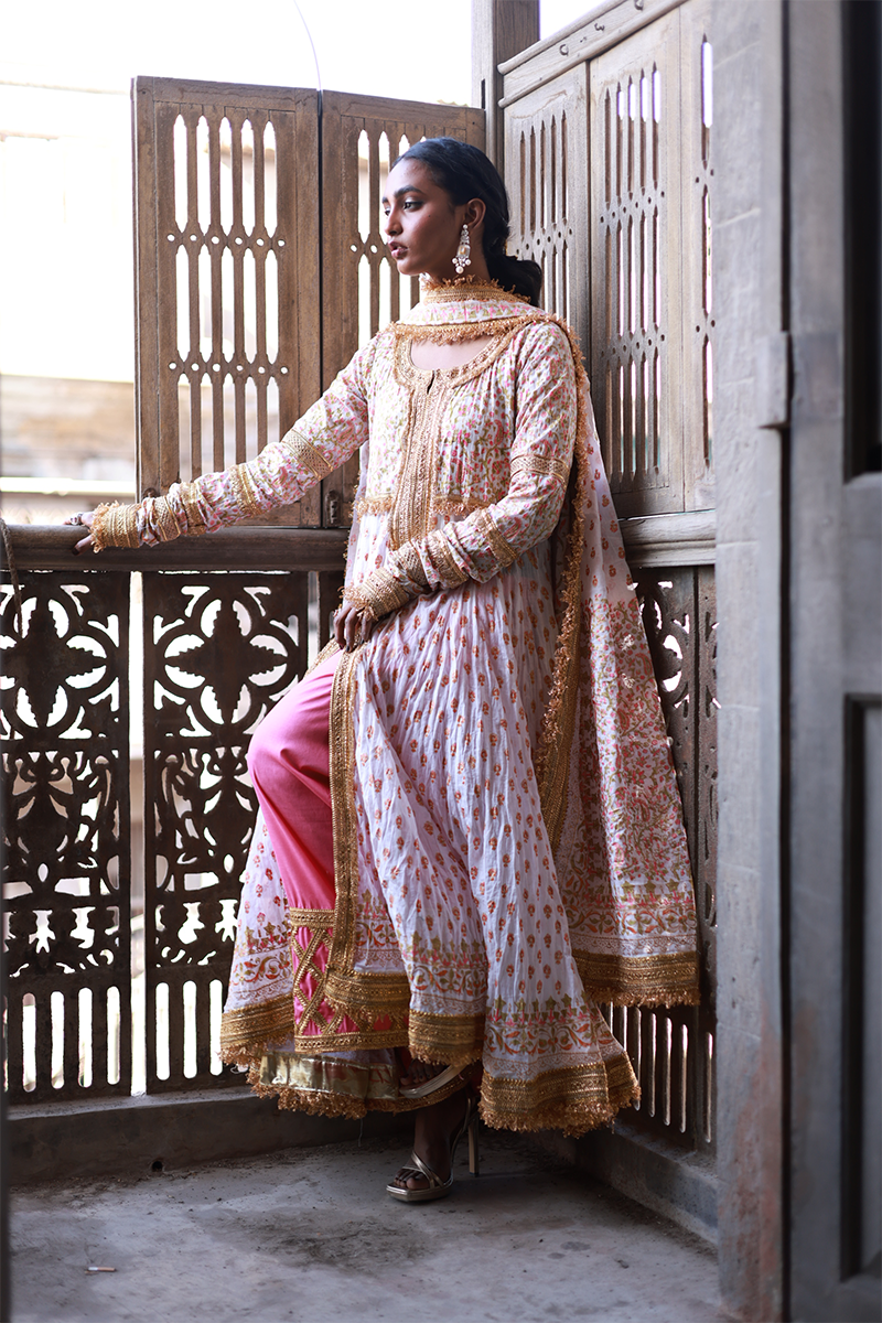 Pancy - White Peshwaz by The Pink Tree Company