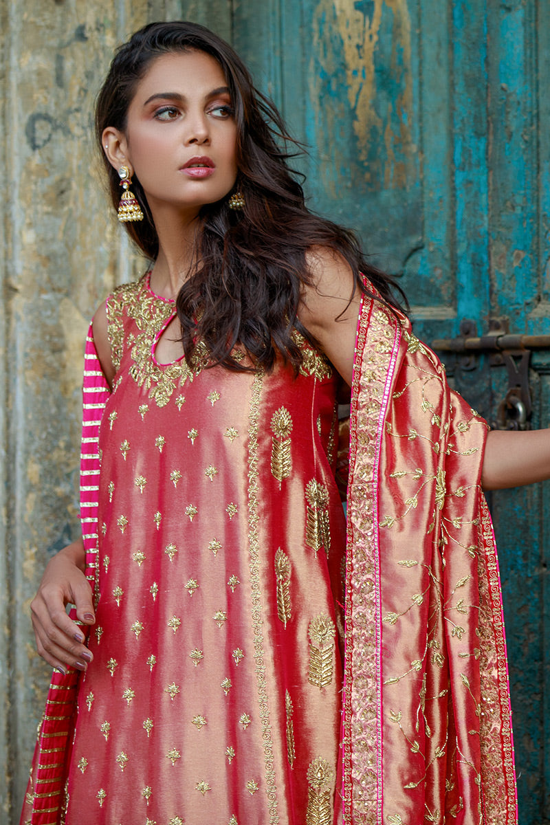 Shajr E Noor - II - Pink 3 Piece Suit by The Pink Tree Company, view 6