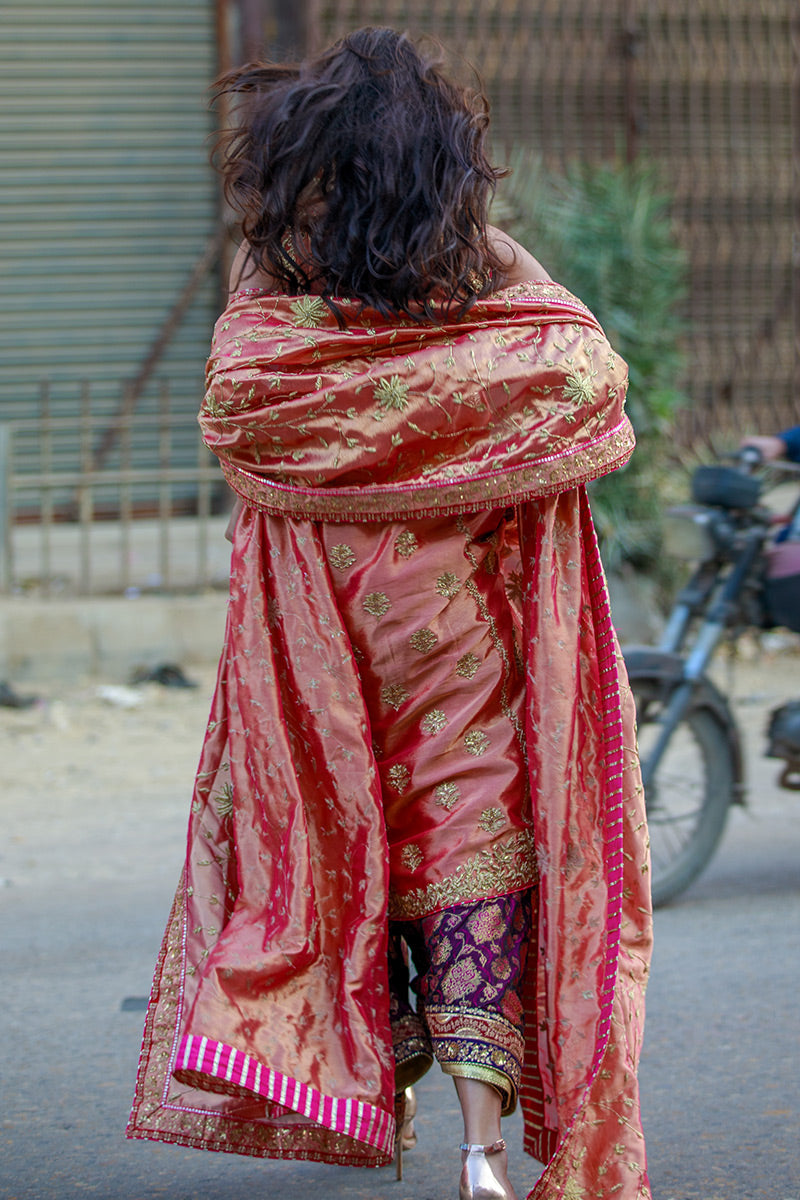 Shajr E Noor - II - Pink 3 Piece Suit by The Pink Tree Company, view 7