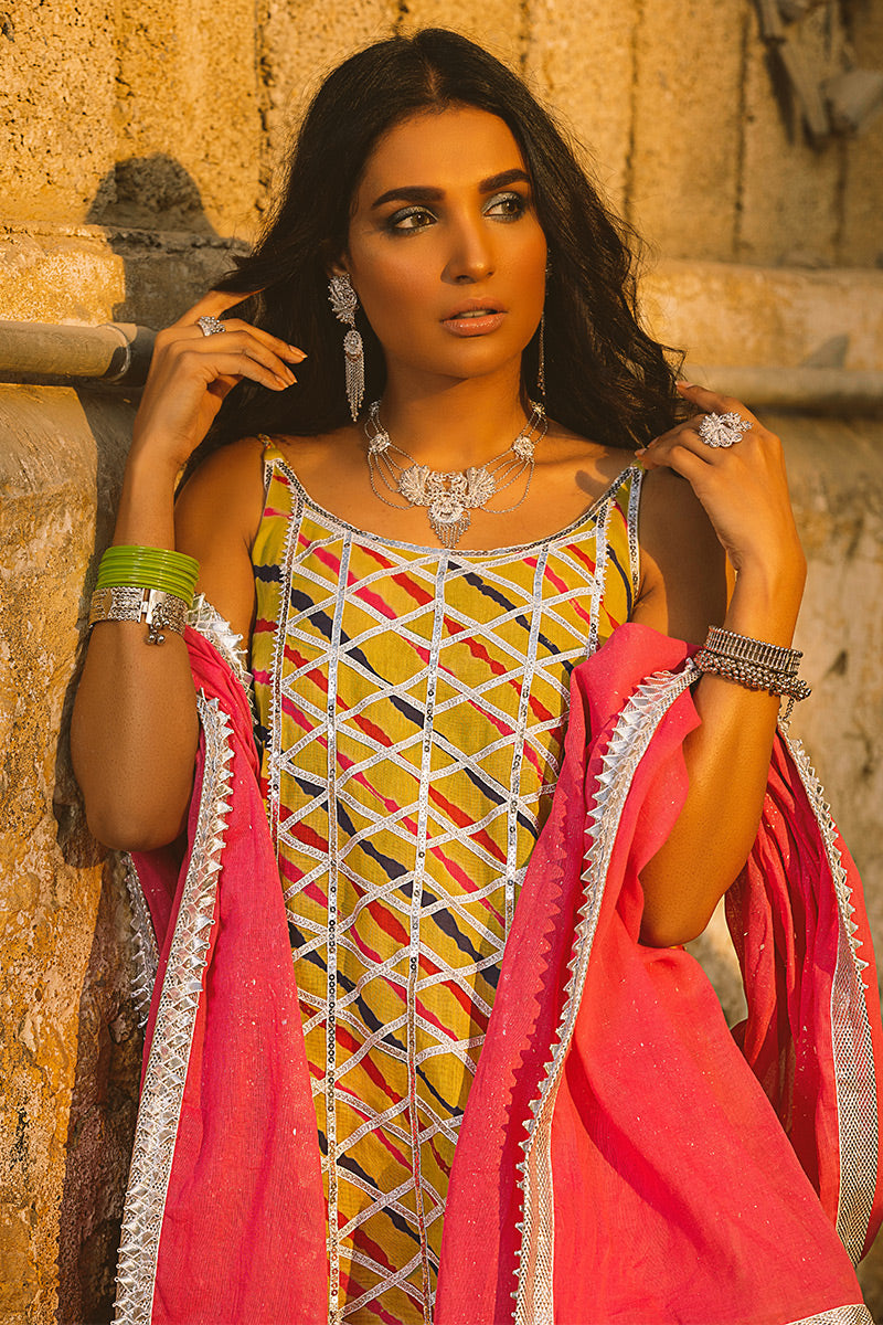 Barkha - Yellow Dress by The Pink Tree Company, view 4