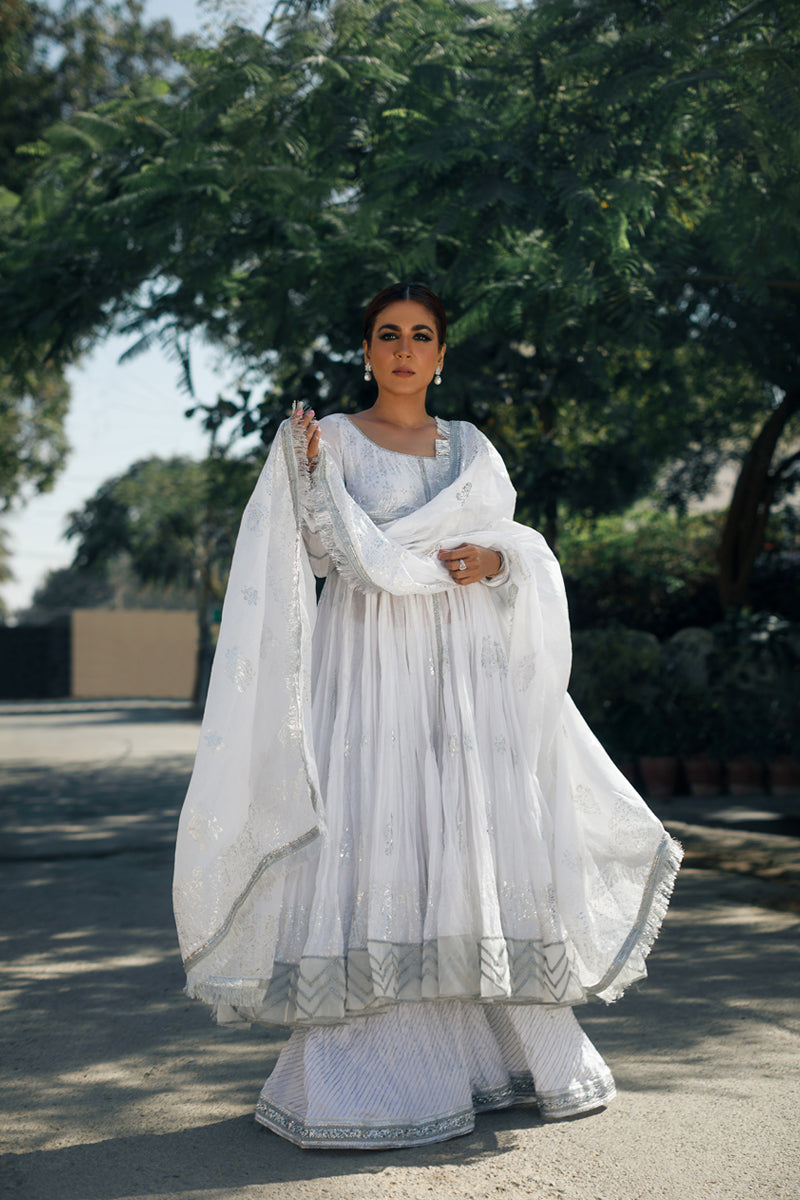 Barfi - White Peshwaz by The Pink Tree Company
