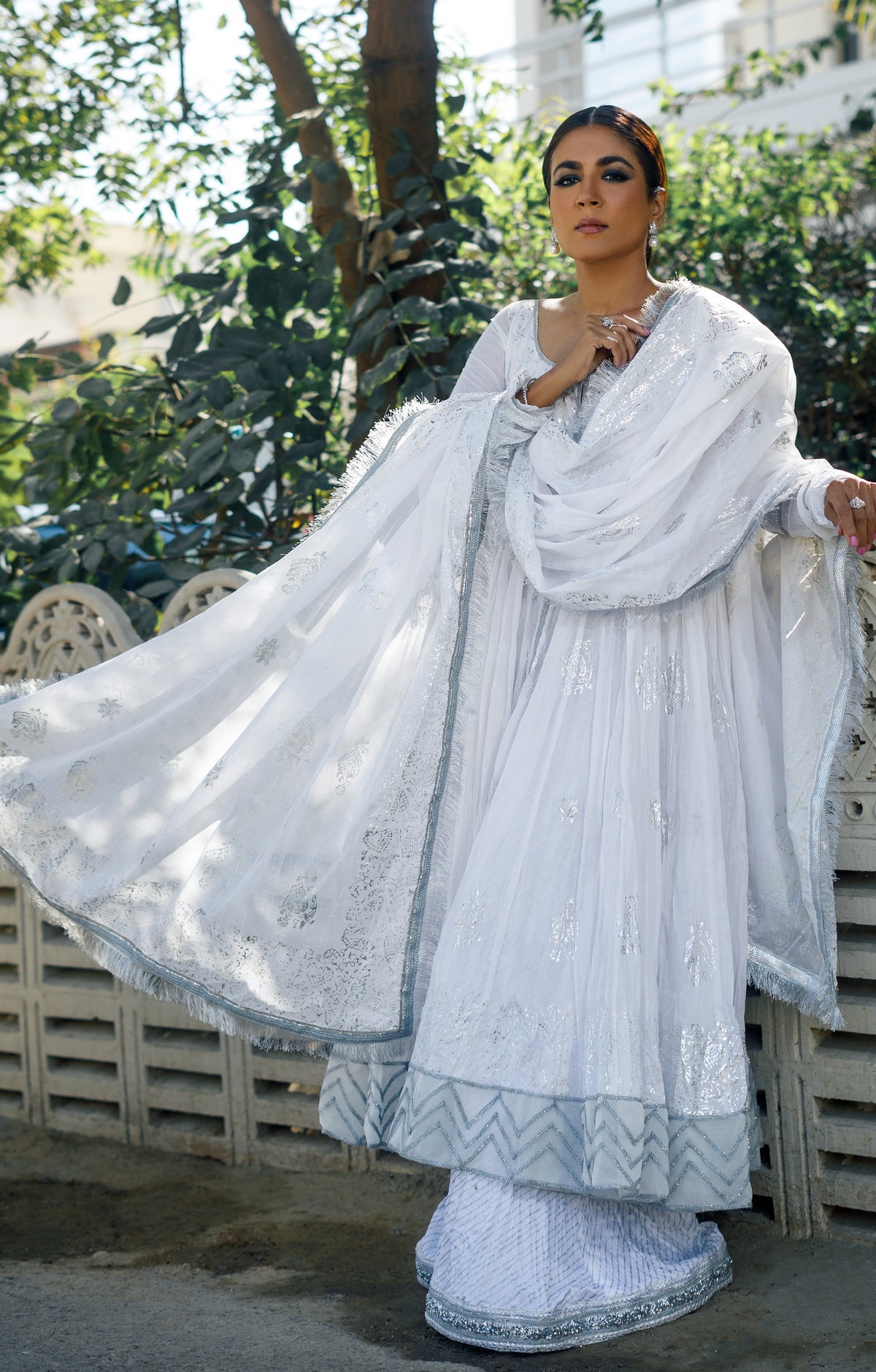 Barfi - White Peshwaz by The Pink Tree Company, view 4