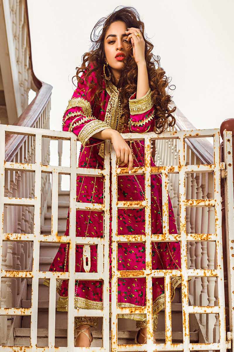 Gulab Ka Phool - Pink Kurta by The Pink Tree Company, view 2