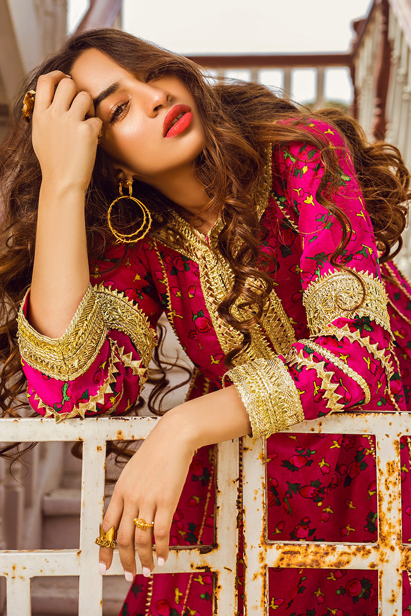 Gulab Ka Phool - Pink Kurta by The Pink Tree Company, view 3