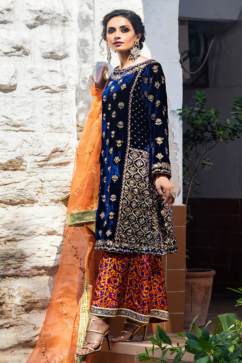 Blue Moon - Blue Kurta by The Pink Tree Company