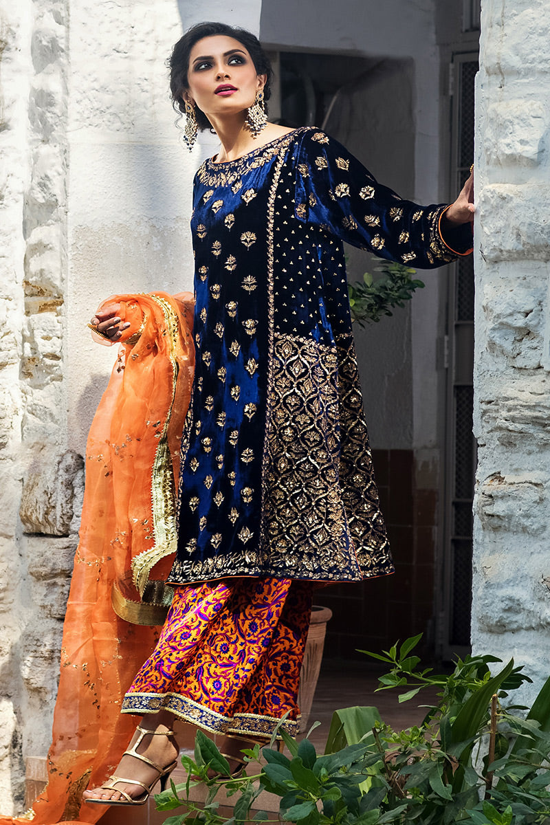 Blue Moon - Blue Kurta by The Pink Tree Company, view 3
