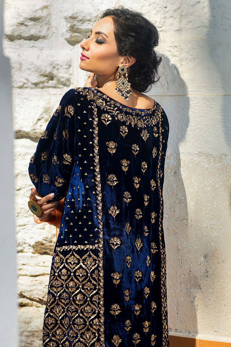 Blue Moon - Blue Kurta by The Pink Tree Company, view 4