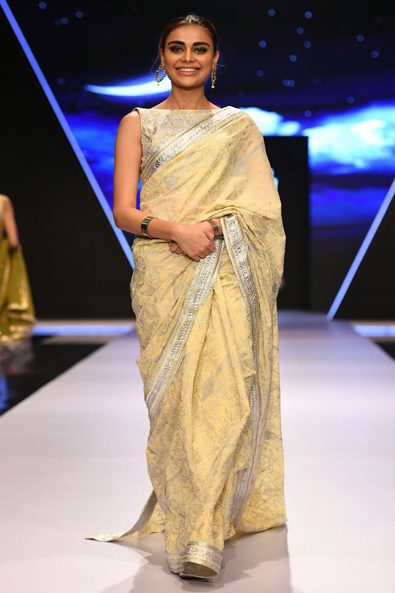 Border and Fall - Silver Sari by The Pink Tree Company