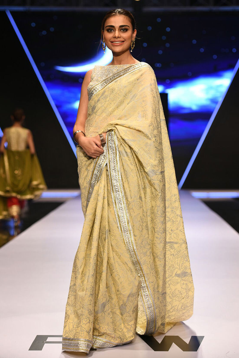 Border and Fall - Silver Sari by The Pink Tree Company, view 2