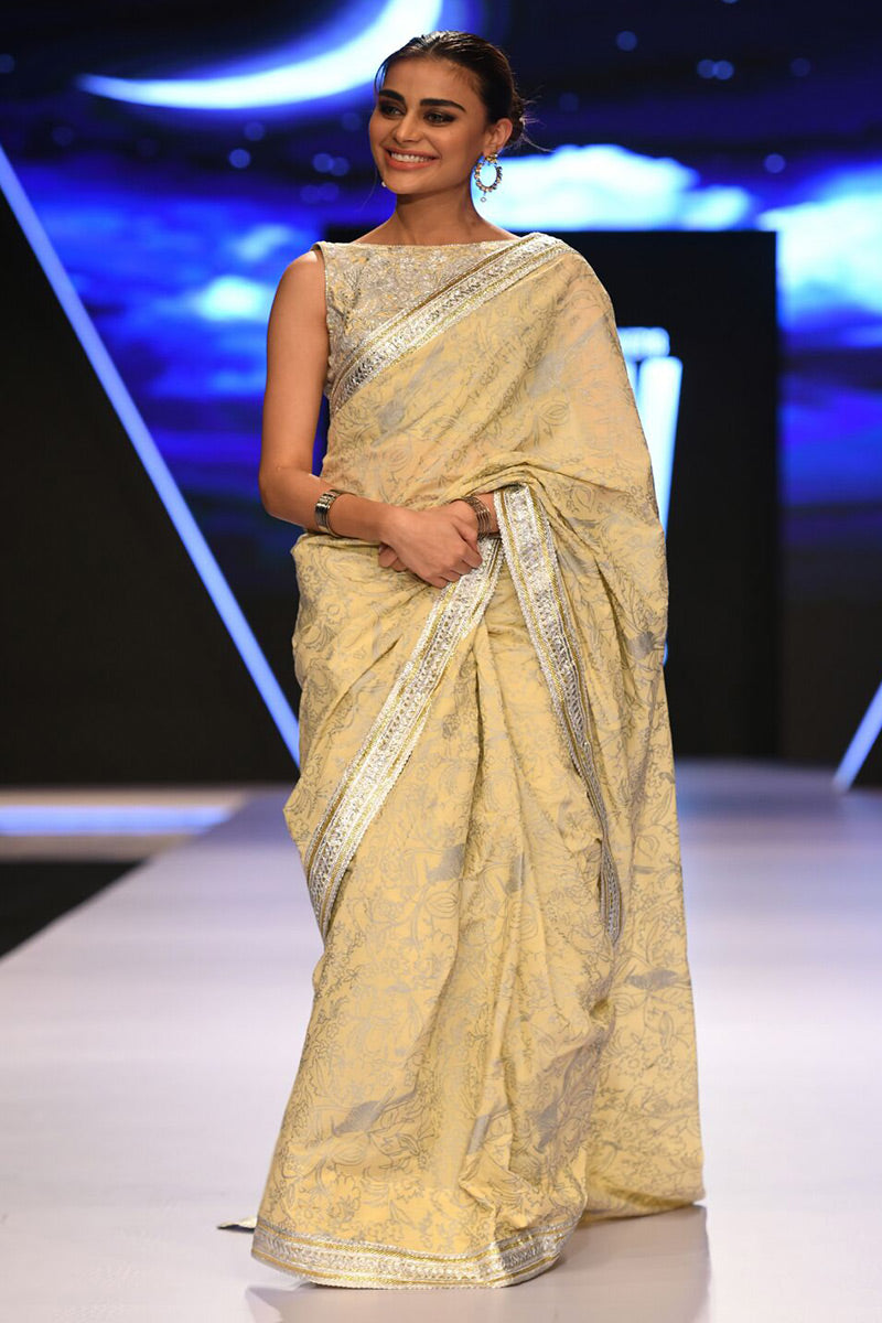 Border and Fall - Silver Sari by The Pink Tree Company, view 3