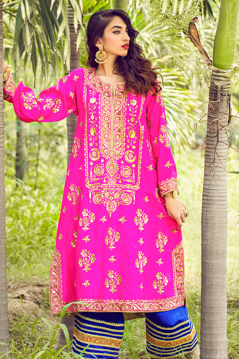 Gul e Nilofer - Rani Kurta by The Pink Tree Company