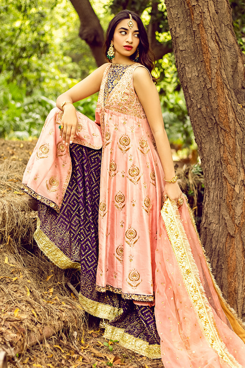 Gul Chandni - Purple Lehenga Choli by The Pink Tree Company, view 2