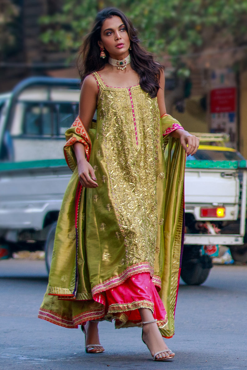 Koh E Noor - II - Green 3 Piece Suit by The Pink Tree Company, view 3
