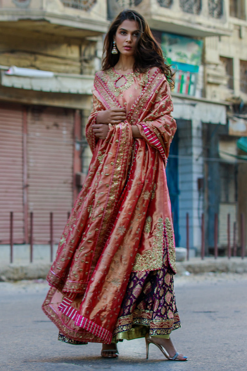 Shajr E Noor - II - Pink 3 Piece Suit by The Pink Tree Company