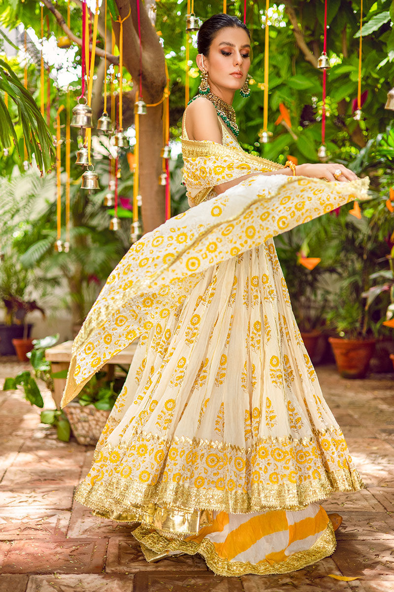 Bia - Yellow Peshwaz by The Pink Tree Company, view 3