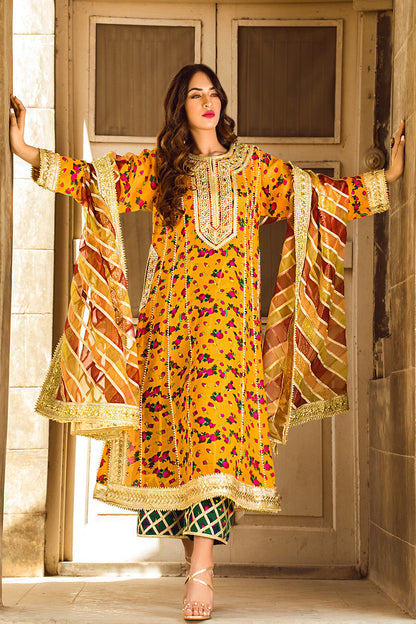 Organza Lehrya Dupatta